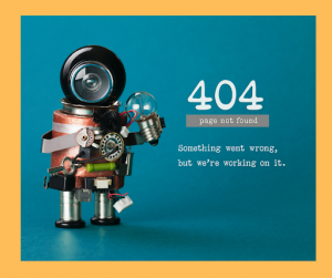 An example of a 404 page not found page