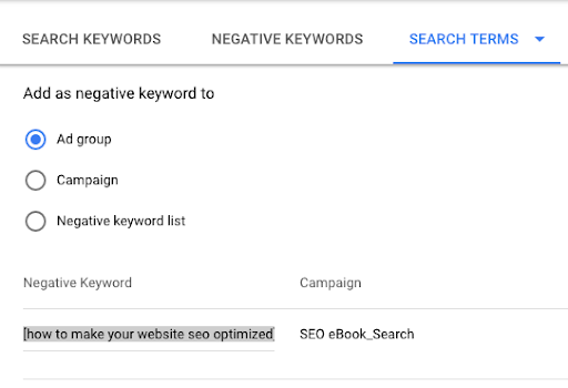 how to Change Match Type for High Average CPC Keywords in Google Ads