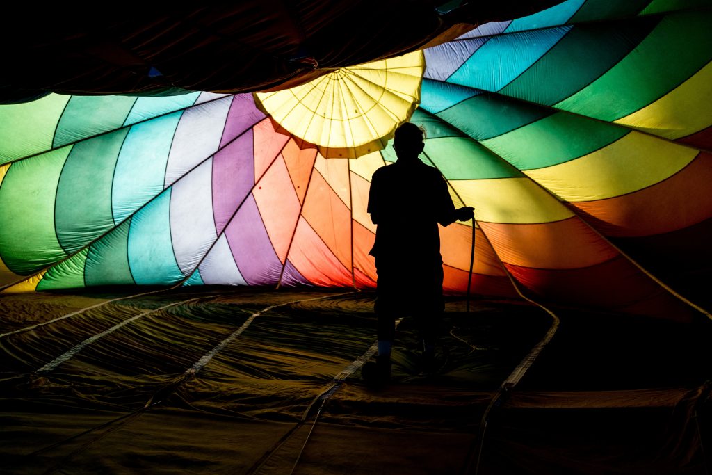 Colorful hot air ballon.